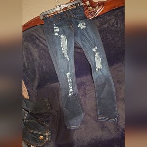 A women's denim jeans